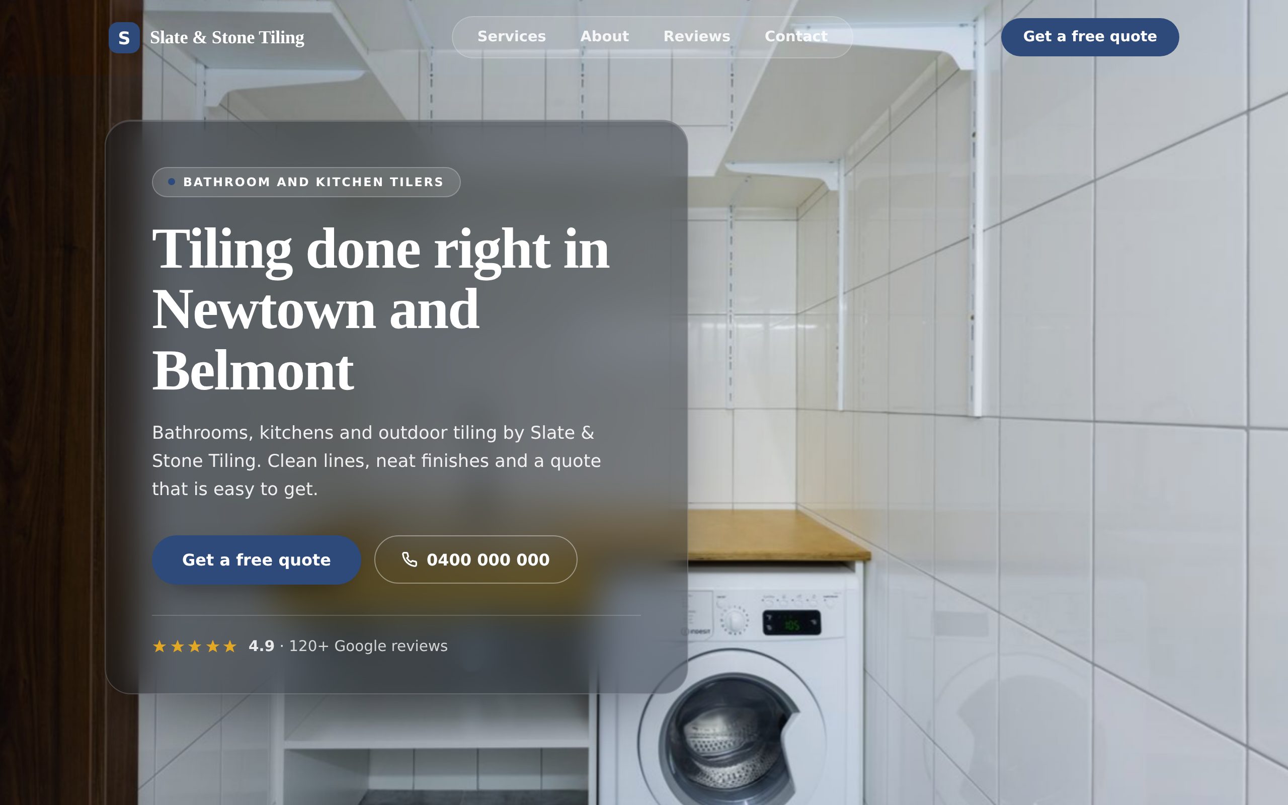 Slate & Stone Tiling - a site built with BookingSprint