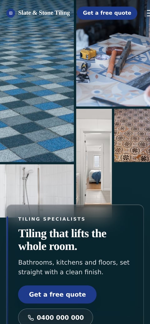 Slate & Stone Tiling - a site built with Notice